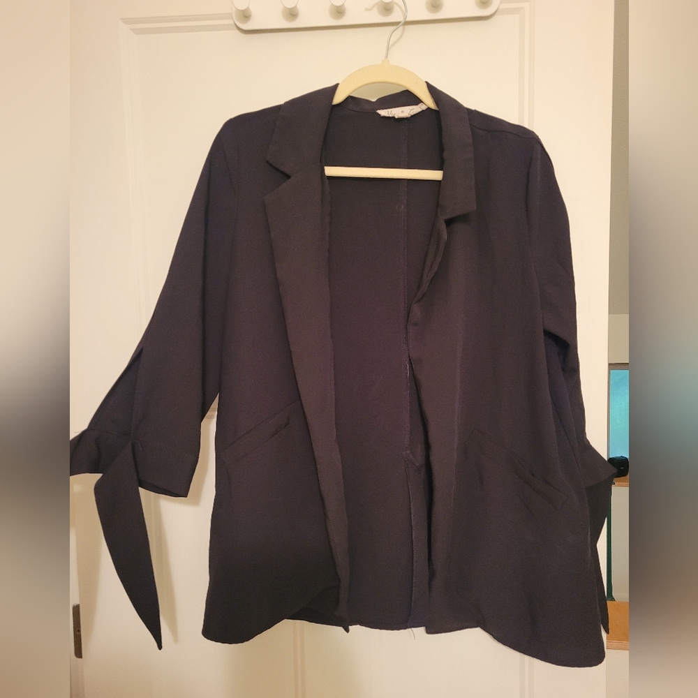 Vine & Love Black Lightweight Blazer Cardigan Size Small